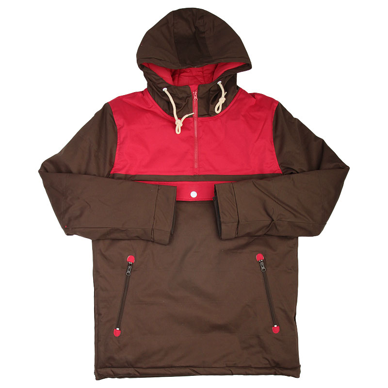 мужская коричневая куртка True spin Анорак Cloud Jacket Cloud Jacket-cfe/red - цена, описание, фото 1